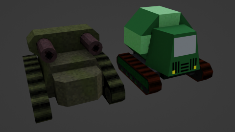 Two of the many meshes in this file.